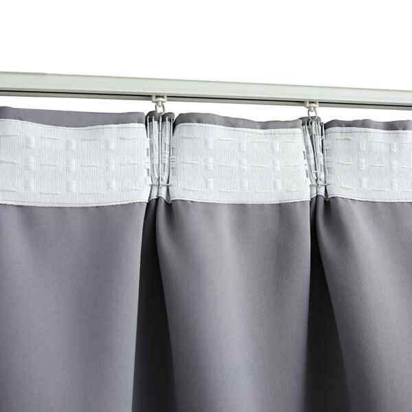 vidaXL Blackout Curtains with Hooks 2 pcs Grey 140x245 cm