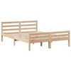 vidaXL Bed Frame without Mattress 135x190 cm Double Solid Wood Pine