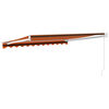 vidaXL Retractable Awning Orange and Brown 3x2.5 m Fabric and Aluminium