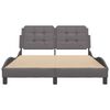 vidaXL Bed Frame without Mattress "Zadar" Grey 120x200 cm Faux Leather