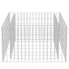 vidaXL Gabion Raised Bed Galvanised Steel 90x90x50 cm