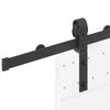 vidaXL Sliding Door Hardware Kit 200 cm Steel Black