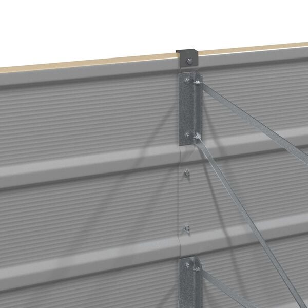 vidaXL Planter Ivory 385 x 50 x 45 cm Galvanised Steel