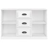 vidaXL Sideboard High Gloss White 104.5x35.5x67.5 cm Engineered Wood