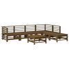 vidaXL 7 Piece Garden Lounge Set Honey Brown Solid Wood Pine