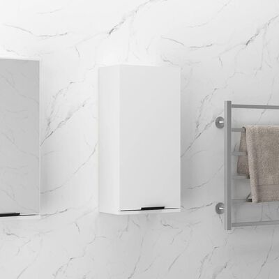 vidaXL Wall-mounted Bathroom Cabinet High Gloss White 32x20x67 cm