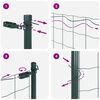 vidaXL Fence with Post Green 0.8 x 10 m Steel and PVC