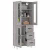 vidaXL Highboard Grey Sonoma 69.5x34x180 cm Engineered Wood