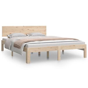 vidaXL Bed Frame without Mattress Solid Wood Pine 140x190cm