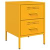 vidaXL Bedside Cabinets 2 pcs Mustard Yellow 36x39x50.5 cm Steel
