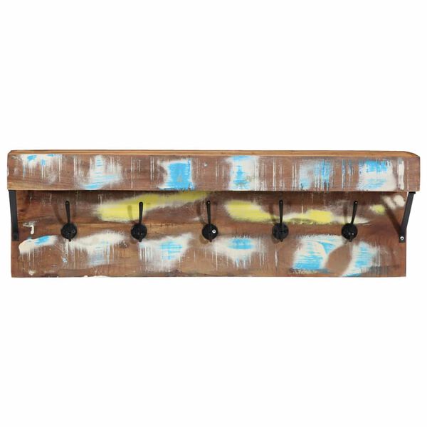 vidaXL Coat Rack with Shelf Brown 73 x 19 x 23 cm Solid Reclaim wood