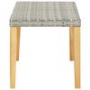 vidaXL Garden Bench 120 cm Grey Poly Rattan and Solid Acacia Wood