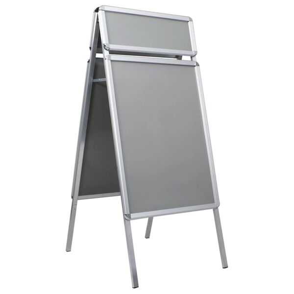 vidaXL A1 Customer Stopper Poster Stand with Header Aluminium
