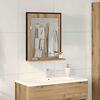 vidaXL Mirror Artisan oak 50 x 12 x 60 cm Glass and Engineered Wood
