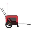 vidaXL Pet Bike Trailer Red and Black Oxford Fabric and Iron