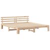 vidaXL Bed Frame with Headboard Natural 180 x 200 cm Solid Pine Wood