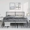 vidaXL Metal Bed Frame without Mattress with Footboard Black 183x213cm