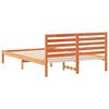 vidaXL Bed Frame with Headboard Wax Brown 140 x 210 cm Solid Pine Wood