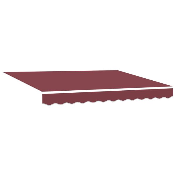 vidaXL Manual Retractable Awning with LEDs Burgundy Red 2.5 x 2 m