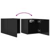 vidaXL Wall Mounted TV Cabinets 4 pcs High Gloss Black 30.5x30x30 cm