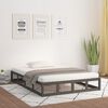 vidaXL Bed Frame without Mattress Grey 150x200 cm King Size King Size Solid Wood