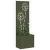 vidaXL Garden Privacy Screen Olive green 50 x 140 cm Cold-rolled steel