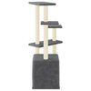 vidaXL Cat Tree with Sisal Scratching Posts Dark Grey 107.5 cm