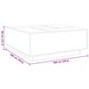 vidaXL Coffee Table with Infinity LED Sonoma Oak 100x100x40 cm