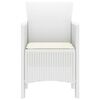 vidaXL Garden Chair 4 pcs White 53 x 49 x 85 cm PP