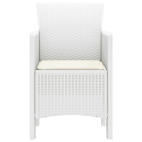vidaXL Garden Chair 4 pcs White 53 x 49 x 85 cm PP