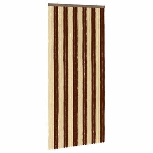 vidaXL Insect Curtain Chenille Brown and Beige 100 x 220 cm 100% PP