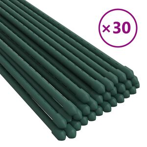 vidaXL Garden Plant Stakes 30 pcs Green 150 cm Steel
