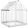 vidaXL Greenhouse with Base Frame Silver 169x169x202 cm Aluminium