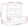 vidaXL Bedside Cabinet Natural 50 x 33 x 62 cm Solid Mango Wood