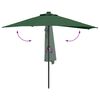 vidaXL Garden Parasol Green 294 x 150 x 224 cm Polyester and Steel