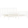 vidaXL Bed Frame without Mattress White 200x200 cm Solid Wood Pine
