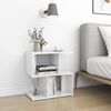 vidaXL Bedside Cabinet High Gloss White 50x30x51.5 cm Engineered Wood