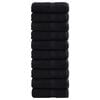 vidaXL Premium Guest Towels SOLUND 10 pcs Black 30x50 cm 600 gsm