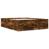 vidaXL Bed Frame without Mattress Smoked Oak 150x200 cm King Size