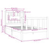 vidaXL Bed Frame without Mattress Solid Wood 90x190 cm Single Single