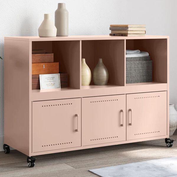 vidaXL Sideboard Pink 100.5x39x72 cm Steel