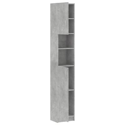 vidaXL Bathroom Cabinet Concrete Grey 32x25.5x190 cm Engineered Wood