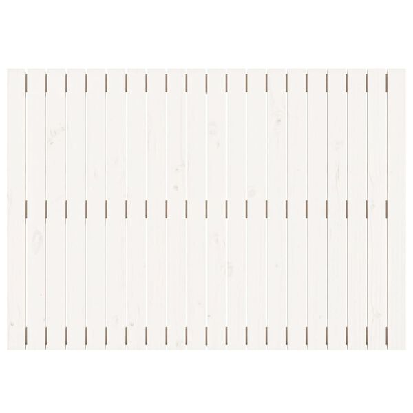 vidaXL Wall Headboard White 127.5x3x90 cm Solid Wood Pine