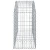 vidaXL Arched Gabion Basket 150x50x80/100 cm Galvanised Iron