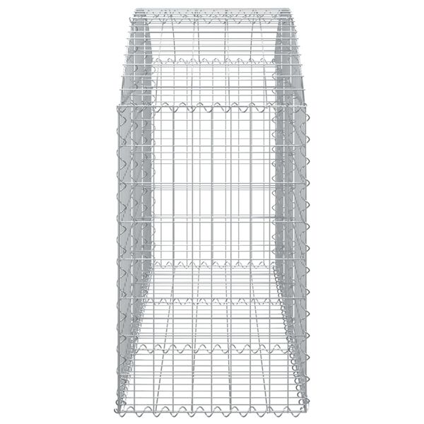 vidaXL Arched Gabion Basket 150x50x80/100 cm Galvanised Iron