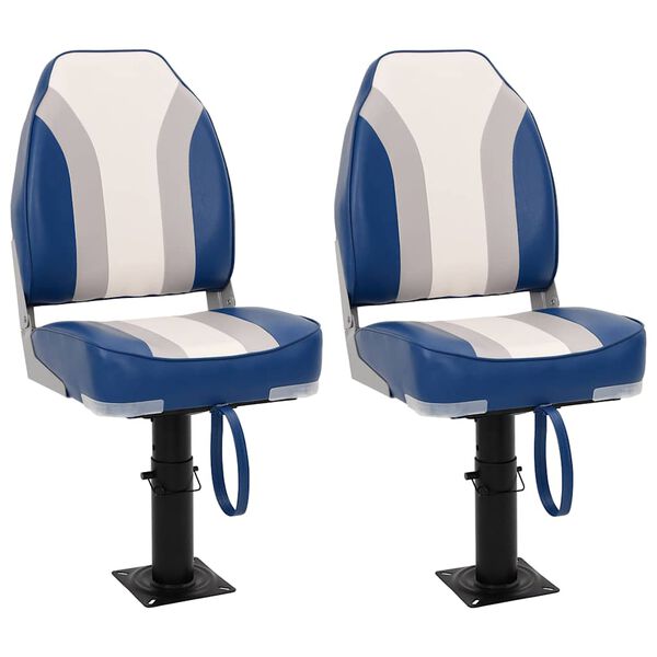 vidaXL Boat Seats pcs with Pedestal Height Adjustable 360