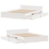 vidaXL Bed Frame without Mattress White 140x200 cm Solid Wood Pine