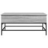 vidaXL Coffee Table Grey Sonoma 100x50x45 cm Engineered Wood and Metal