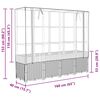 vidaXL Raised Bed with Greenhouse Cover Rattan Look 160x40x153 cm