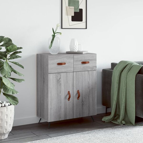 vidaXL Sideboard Grey Sonoma 69.5x34x90 cm Engineered Wood